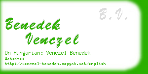 benedek venczel business card